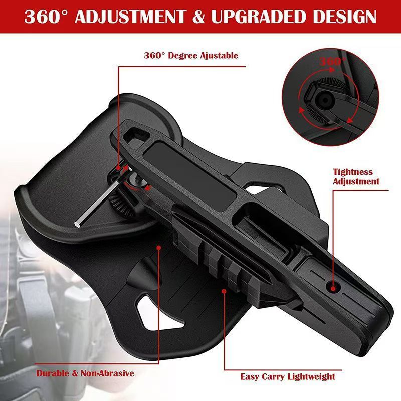 Tactical Pistol Holster Hides Left Gun Holster Airsoft Hunting Holster Belt Gun Case for Glock 9mm /SW40/357 Airsoft Accessories