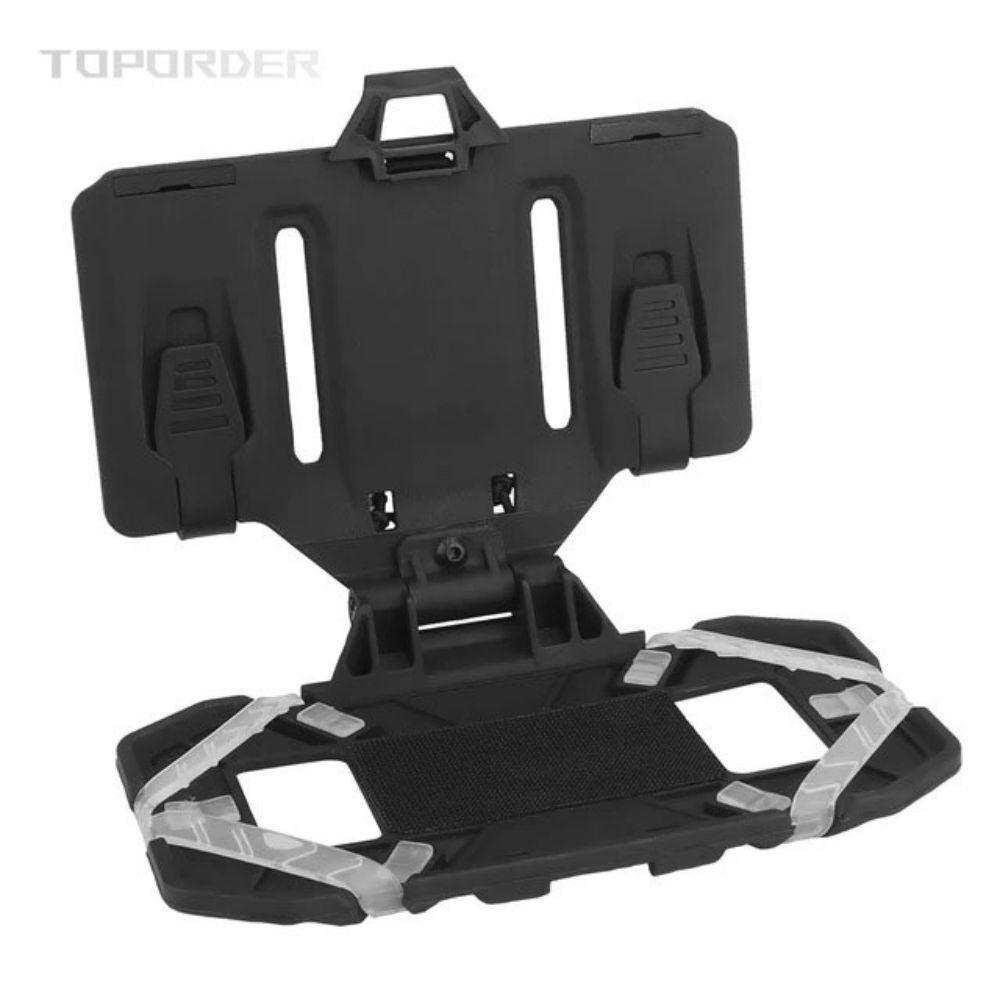 Airsoft Plate Carrier Molle Phone Carrier Outdoor Navigation Board, Quick Access Foldable Holder Vest Chest Rig Mount - TOPORDER