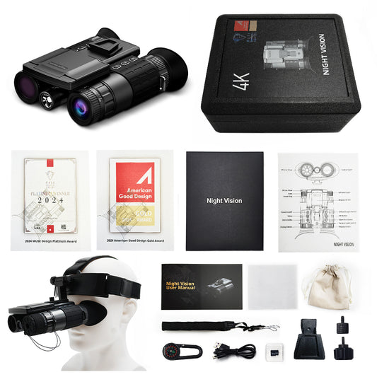 Night Vision Device- Dual Tube Dual Screen 4K （Flip cover）