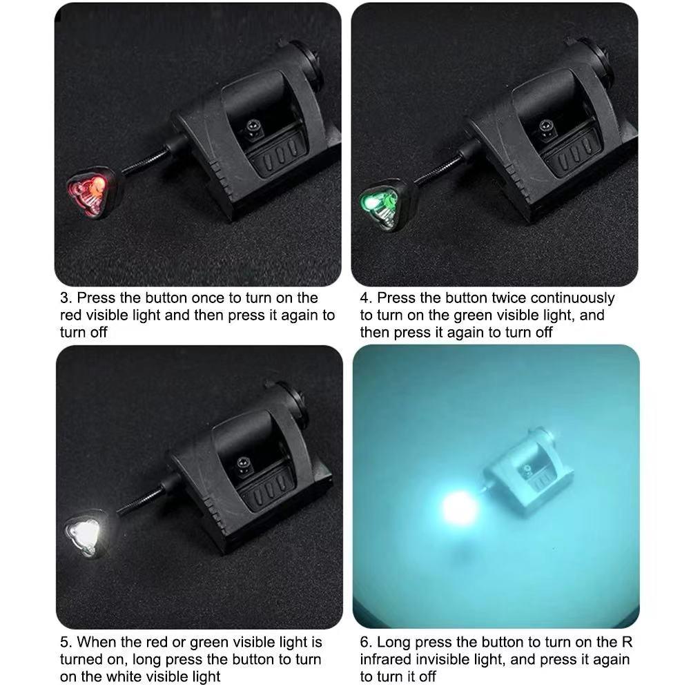 Tactical Helmet Light 3 Modes LED Flashlight Outdoor Night Lighting For Laser Hunting Military Cycling Fishing Helmet Lamp - TOPORDER