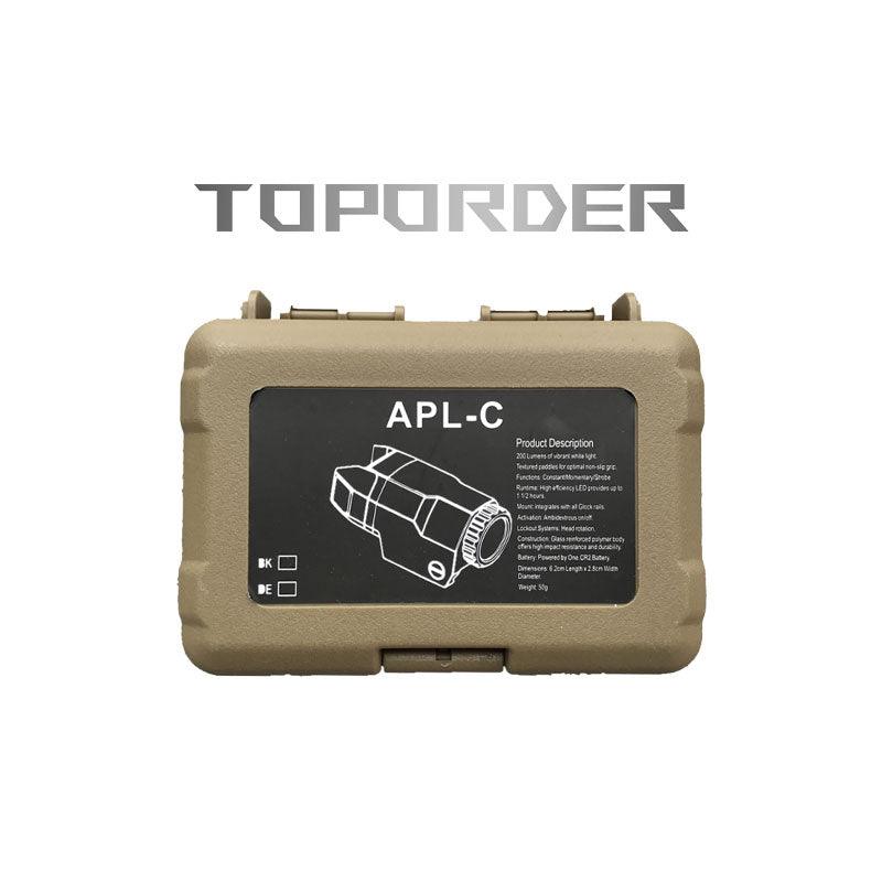 Tactical APL-C ScoutLight White LED Airsoft Hanging Pistol Rifle Weapon Hunting Flashlight Nylon Fit 20mm Rail Glock 17 19 G17 - TOPORDER