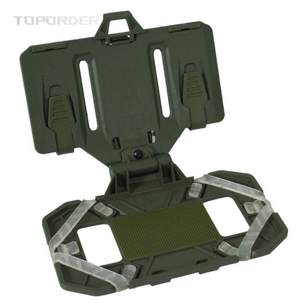 Airsoft Plate Carrier Molle Phone Carrier Outdoor Navigation Board, Quick Access Foldable Holder Vest Chest Rig Mount - TOPORDER