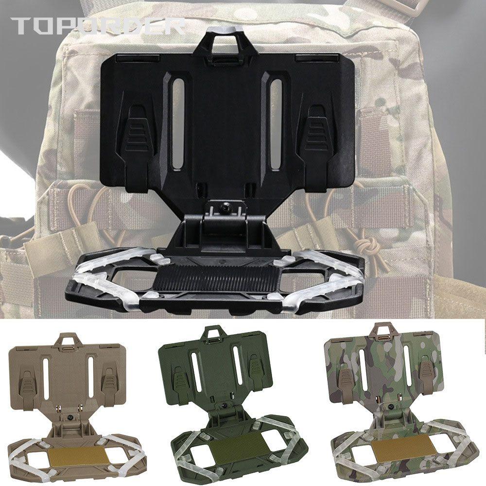Airsoft Plate Carrier Molle Phone Carrier Outdoor Navigation Board, Quick Access Foldable Holder Vest Chest Rig Mount - TOPORDER