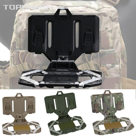 Airsoft Plate Carrier Molle Phone Carrier Outdoor Navigation Board, Quick Access Foldable Holder Vest Chest Rig Mount - TOPORDER