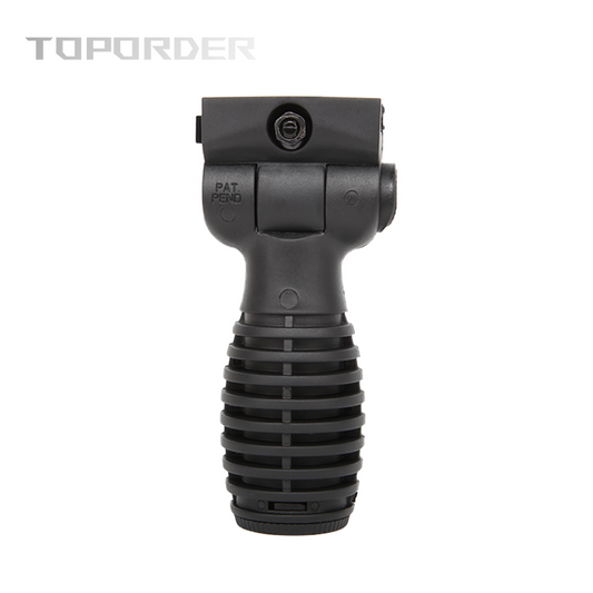 Vertical grip- Vertical foregrip at the front of the rifle